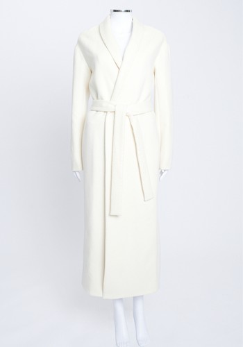 Cashmere Tie Waist Long Coat from Ryan Roche