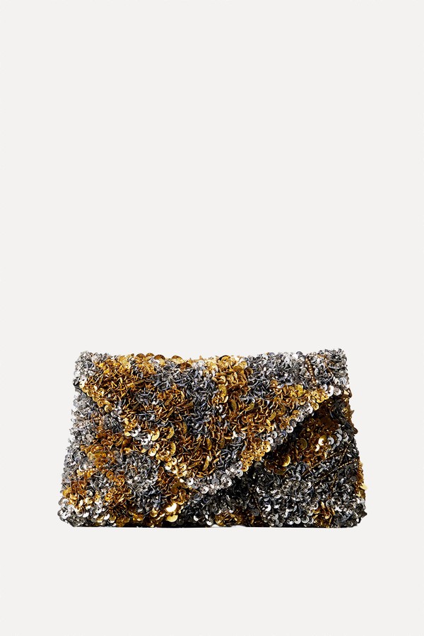 Embellished Satin Clutch from Dries Van Noten