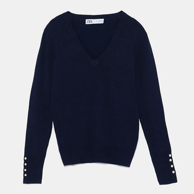 Basic Sweater With Buttons from Zara