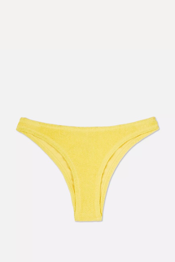 Striped Crinkle High Leg Bikini Bottoms from Primark