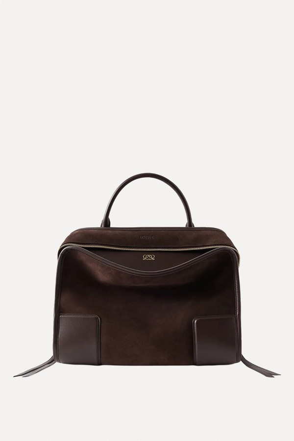  Amazona 180 Large Suede Top-Handle Bag from Loewe
