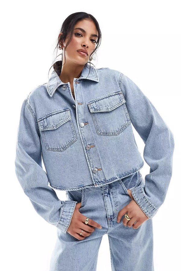  Denim Cropped Shirt from ASOS