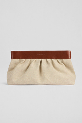 Canvas And Tan Clutch Bag from L.K Bennette 