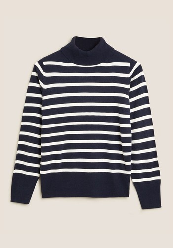 Supersoft Breton Roll Neck Jumper from Marks & Spencer 