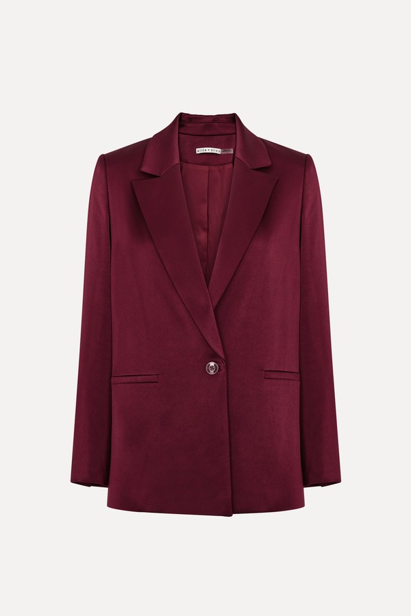 Denny Satin Blazer from Alice + Olivia
