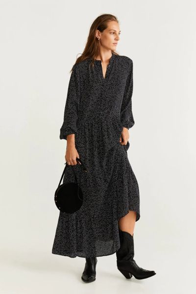 Polka Dots Long Dress from Mango