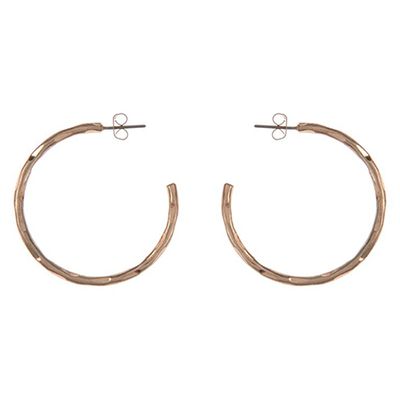 Gold Battered Hoop Earrings from Mint Velvet