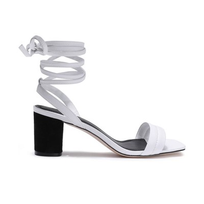 Lauren Textured-Leather Sandals from Sandro