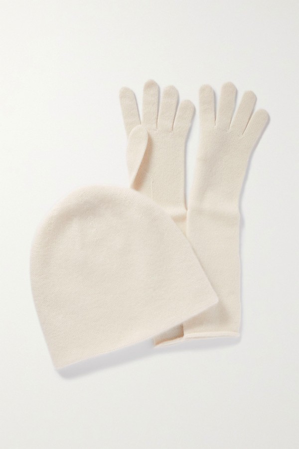 Clara & Snowberry Cashmere Beanie & Gloves Set from Arch4