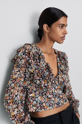 Ruffled Floral Print Top from Zara