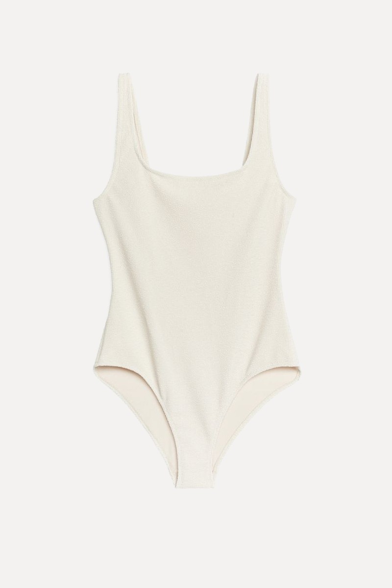 Crinkle Square Neck Swimsuit  from ARKET 