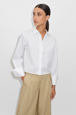 Crease Less Cotton Cropped Shirt