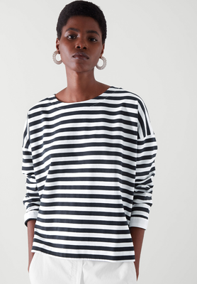 Boxy Breton-Striped Top from COS