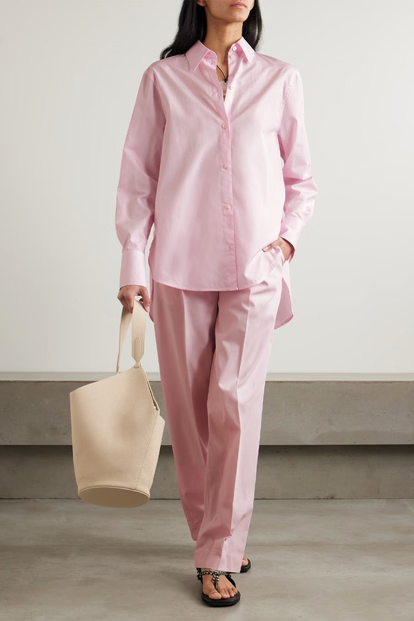 Pleated Cotton Wide-Leg Pants from Toteme
