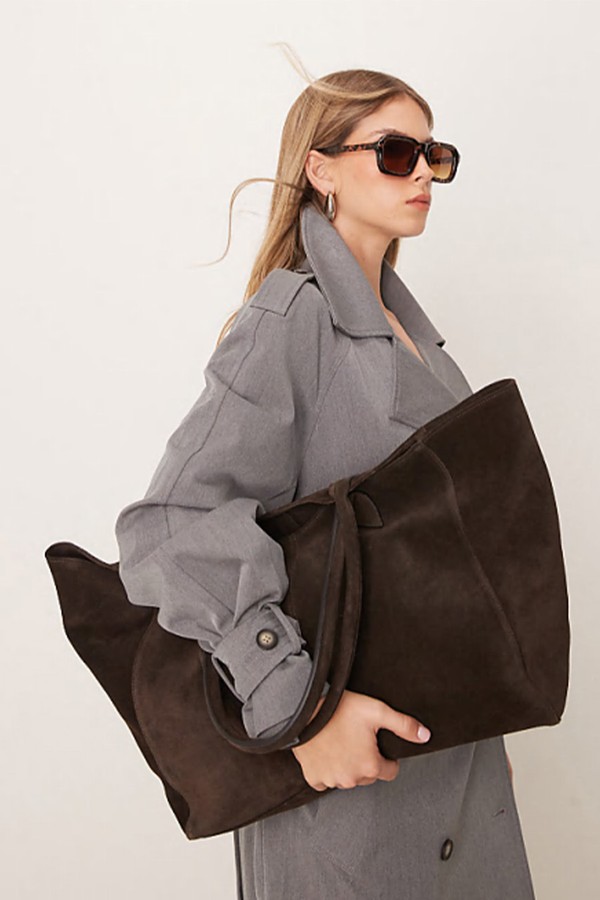 Premium Suede Bonded Tote Bag from ASOS