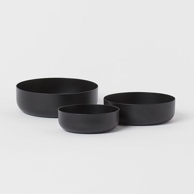 3-Pack Metal Bowls 