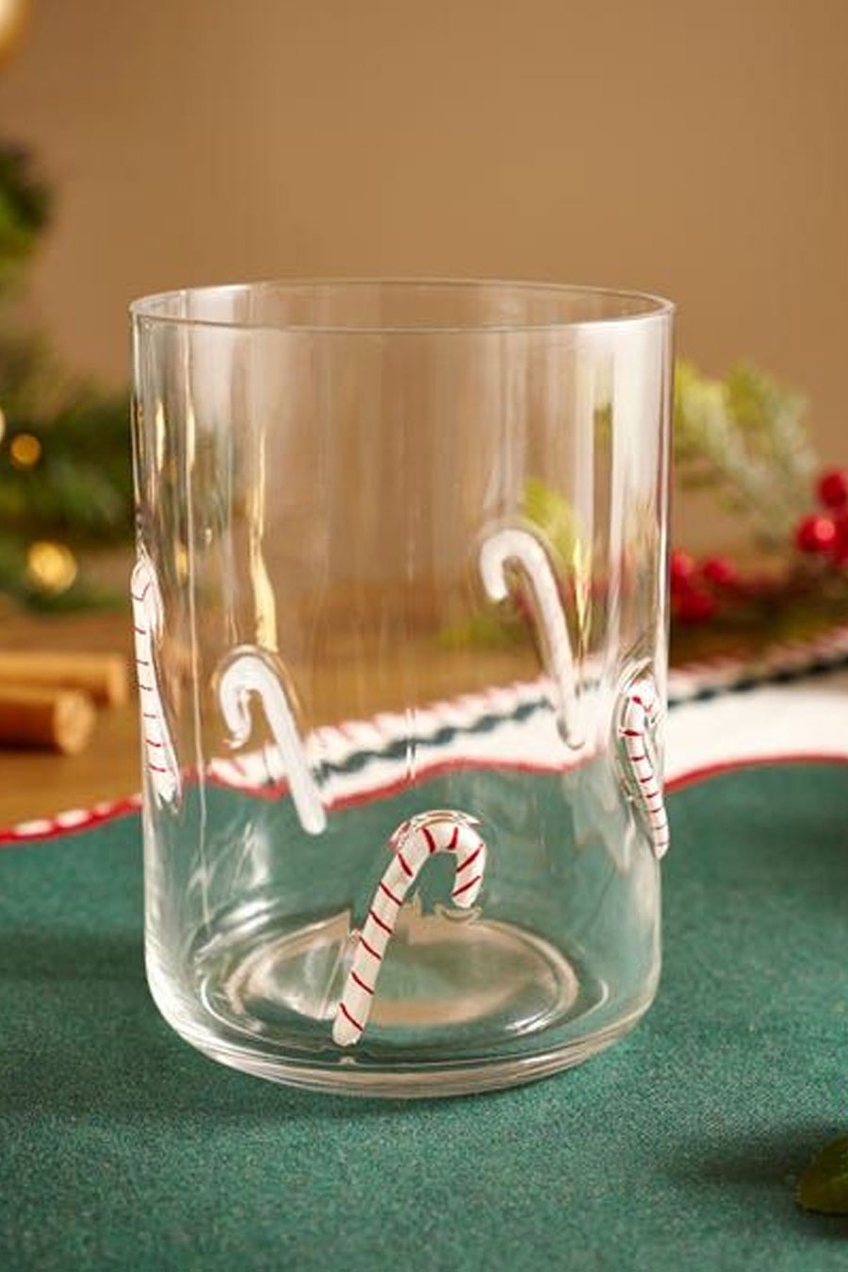 Handpainted-Candy-Cane-Glass-Tumbler