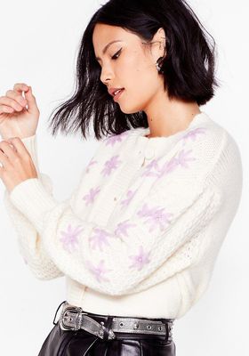 The Way It Grows Embroidered Knit Cardigan