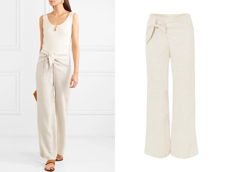 Hatton Plissé Rayon-Blend Wide-Leg Pants from Simon Miller