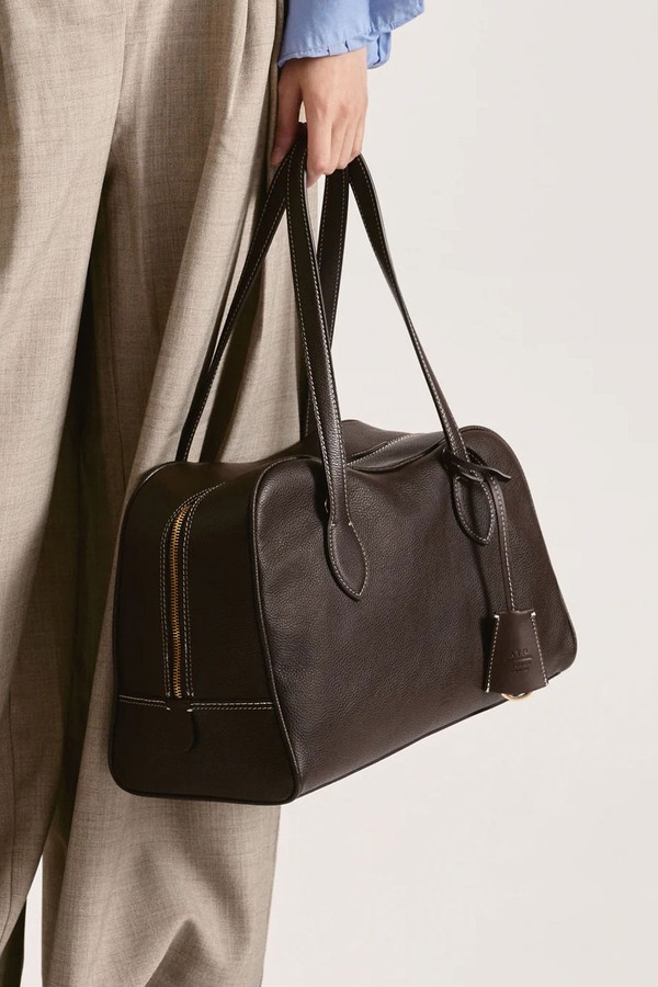 Noale Stitch Grained Leather Top Handle Bag from ATP Atelier