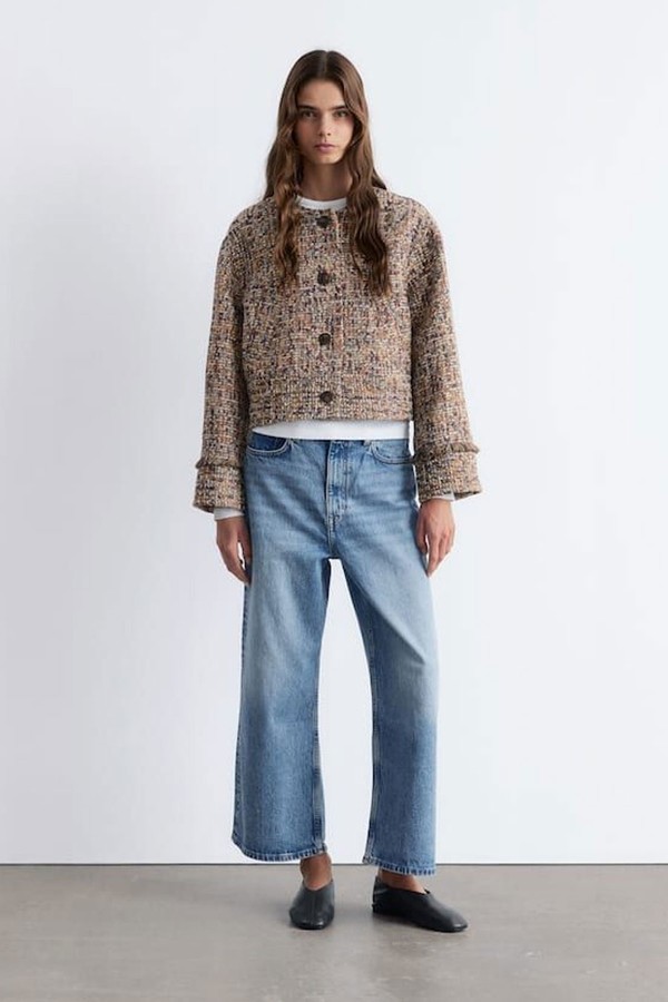 Cropped Bouclé Jacket 
