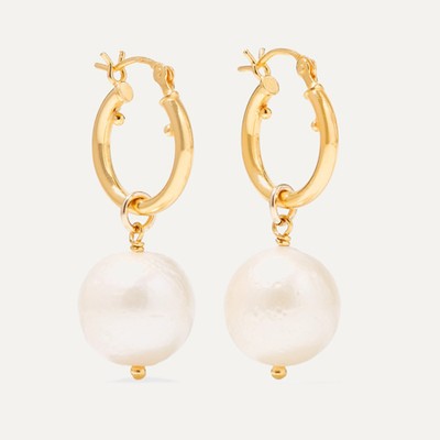 Gold Plated Pearl Earrings from Chan Luu