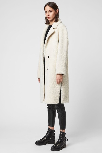 Tia Reversible Shearling Coat from All Saints