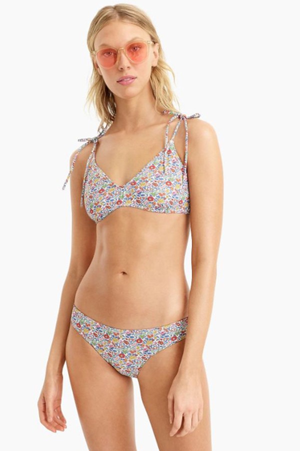 Should-Tie French Bikini Top In Liberty Favourite Flowers