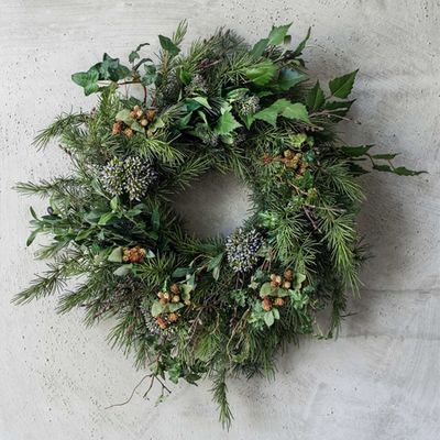 Faux Decorated Wild Spruce Wreath from Philippa Craddock