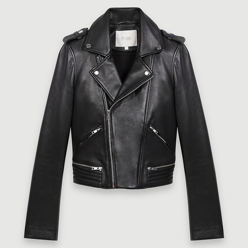 Leather Biker Jacket from Maje