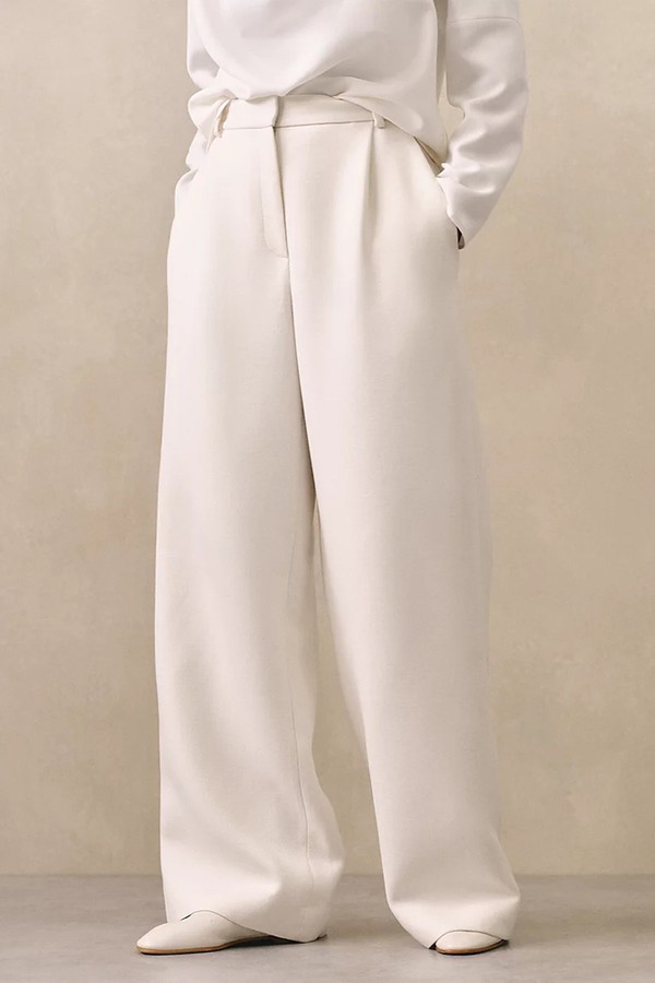 Pleated wide leg trousers the white company from Pleated Wide Leg Trousers, £190