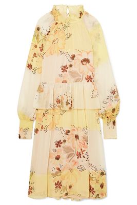 Tiered Floral-Print Georgette Dress from See By Chloé 