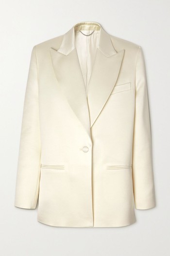 Silk Satin-Trimmed Wool Blazer from Magda Butrym