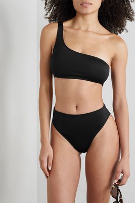 Good Compression One-Shoulder Stretch Scuba Bikini Top from Good American