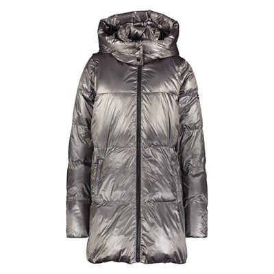 Grey Metallic Padded Coat