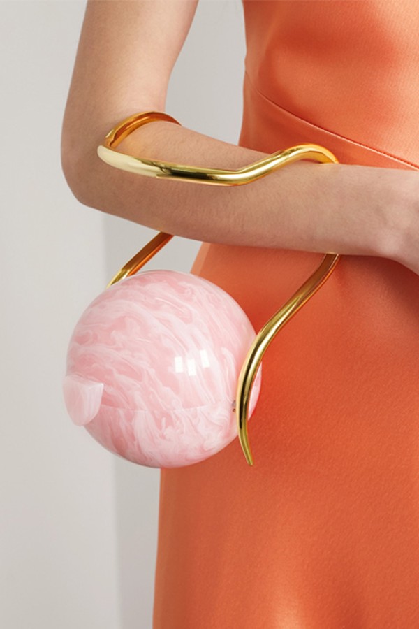 Pearl Marbled Acrylic & Gold-Tone Tote from Cult Gaia