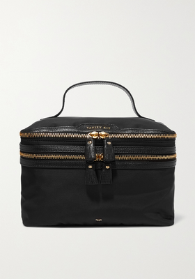 Leather-Trimmed Recycled Shell Cosmetics Case from Anya Hindmarch