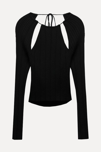 Knit Top With Cut-Out Shoulders from Zara