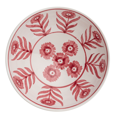 Pink Summer Flower Ceramic Shallow Bowl from Penny Morrison