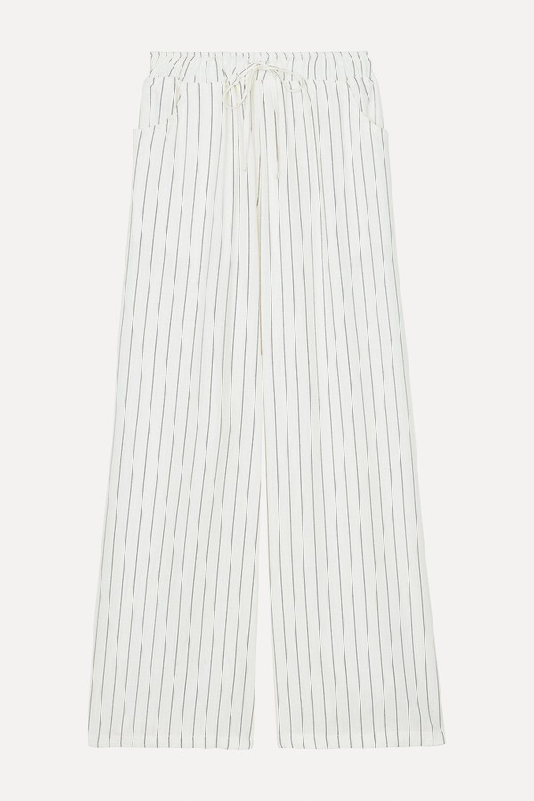 Brenna Sheer Striped Wide-Leg Pants from The Frankie Shop