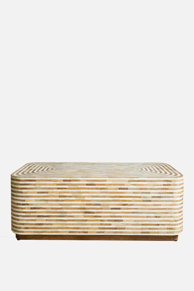 Havana Stripe Bone Inlay Coffee Table from Birdie Fortescue