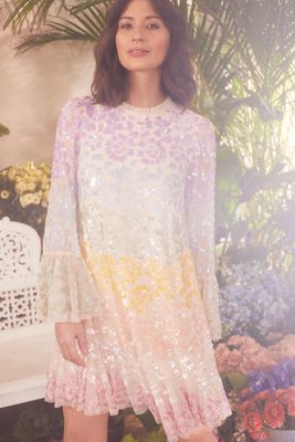 Chakra Sequin Long Sleeve Mini Dress, £380