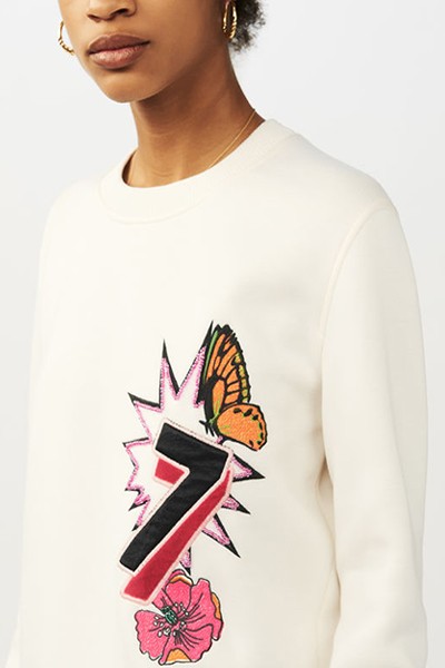 Quilted Printed Sweatshirt