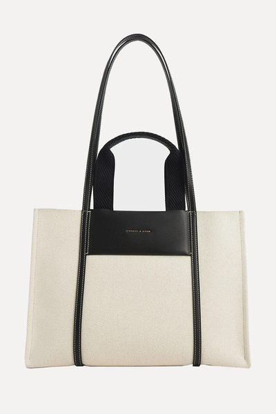 Shalia Canvas Tote Bag from Charles & Keith