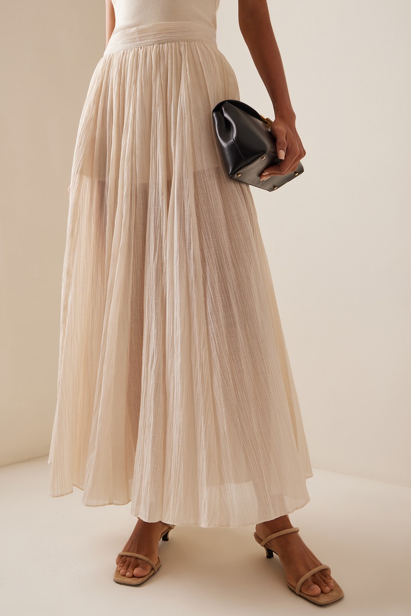 Crinkled Plissé Skirt from Toteme