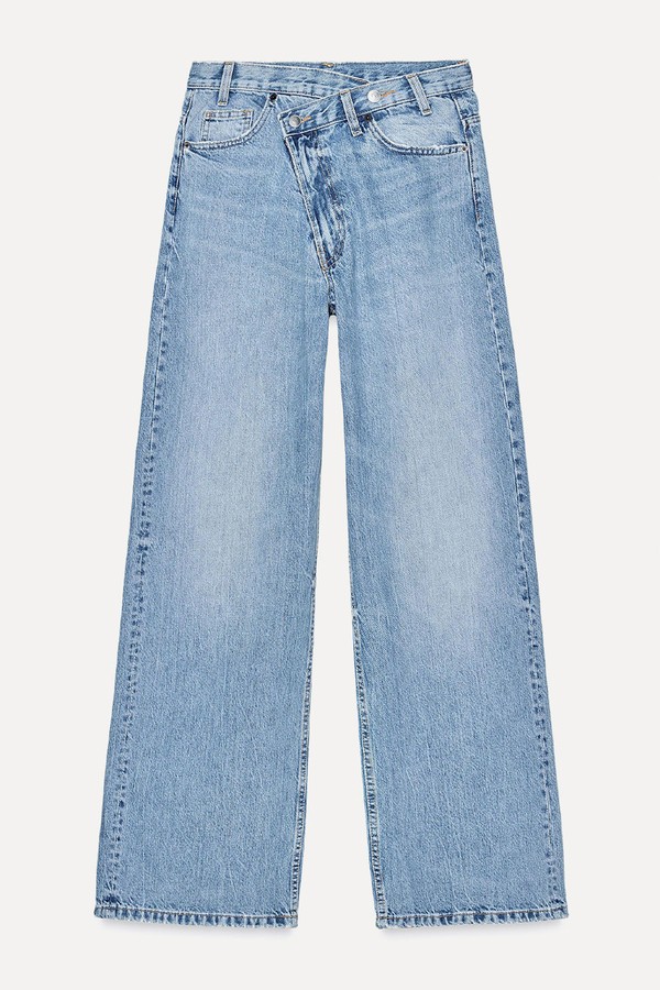 High-Waist Wide-Leg Trf Jeans from Zara