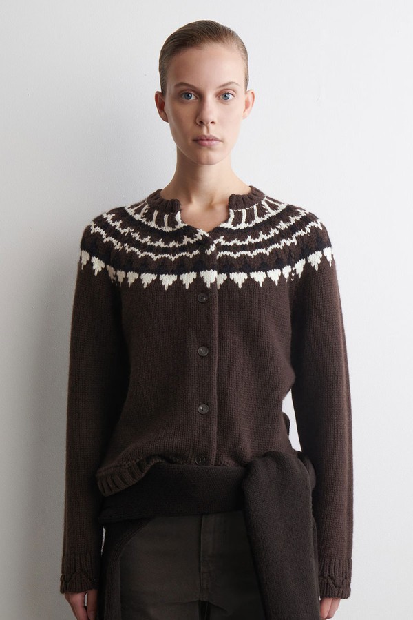 Fair Isle Wool-Cashmere Cardigan from COS