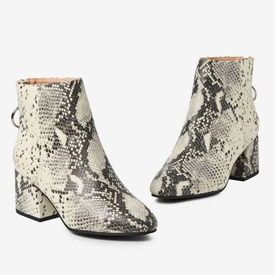 Multi Colour Snake Design Adore Ankle Boots