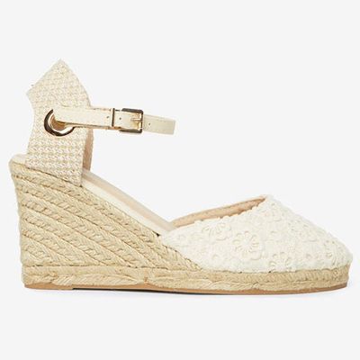 Cream ‘Raven’ Espadrille Wedges from Dorothy Perkins