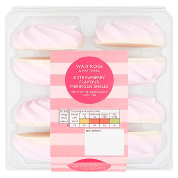 Strawberry Meringue Shells with White Chocolate from Waitrose